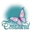Teal Butterfly Bling Treasured