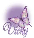 Purple Butterfly Bling Vicky