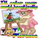 teddy bear painting