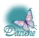 DARLENE Teal Butterfly Bling 