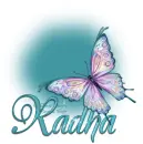 Teal Butterfly Bling Radha