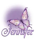 Purple Butterfly Bling Jennifer