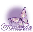 Purple Butterfly Bling Amanda