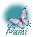 Teal Butterfly Bling Pami