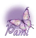 Purple Butterfly Bling Pami