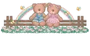 Bear Friends on Fence 