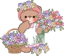 Bear with Floral Basket