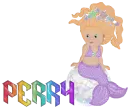 Rainbow Underwater Mermaid Text - Perry