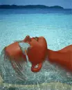 girl was swimming