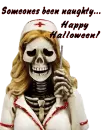HAPPY HALLOWEEN SKELETON NAUGHTY