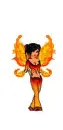 Red and orange fire girl