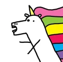 Multi-coloured unicorn