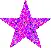 glittery colour star