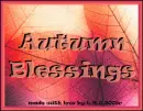 Autumn Blessings