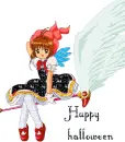 Sakura Kinomoto celebrating halloeen