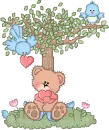 Cute Bear Under Tree