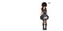 Doll with skull dress on