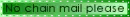 No chain mail please med green - ggr