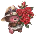 Teddy with roses