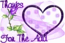 thanks for the add>w/ heart.......