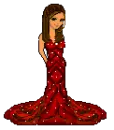 red gown doll