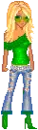 green doll