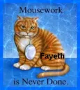 cat with a computer mouse
