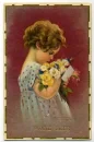 Girl, flowers, vintage