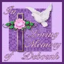 Cross with Pink Rose - In Loving Memory of Deborah