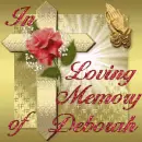 Cross with Red Rose - In Loving Memory of Deborah
