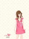 cute girl in polka dots