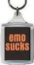 emo sucks keychain