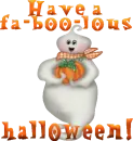 ghost holding a pumpkin