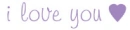 i love you/purple