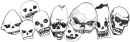 cartoon skulls