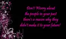 don't worry about the past