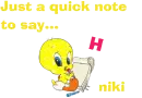 Tweety saying Hello!