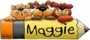 Bear with pencil - Maggie
