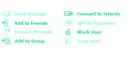 Blue And Green Contact Table