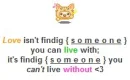 love is finding