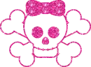 Cute Glitter Skull