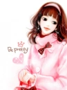 pretty girl in pink coat