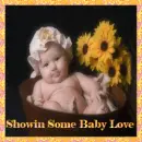 baby with a sunflower
