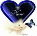 Cat with blue heart - Nanc