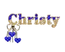 Christy text with heart charm