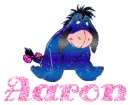 Aaron-Eeyore,pink writing