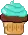 chocolate cupcake with mint iceing. :]