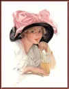 Victorian lady drinking soda