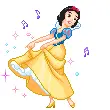Snow white dancing