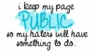 I Keep My Page Public